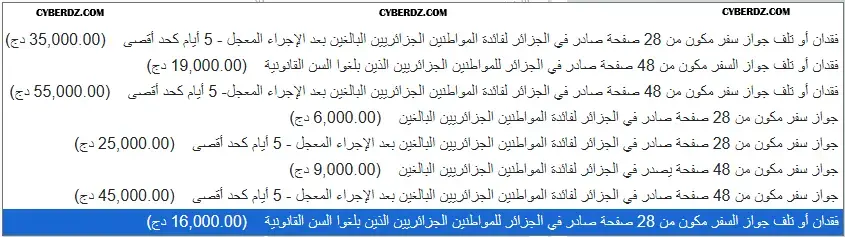 شراء قسيمة جواز السفر عبر الأنترنت