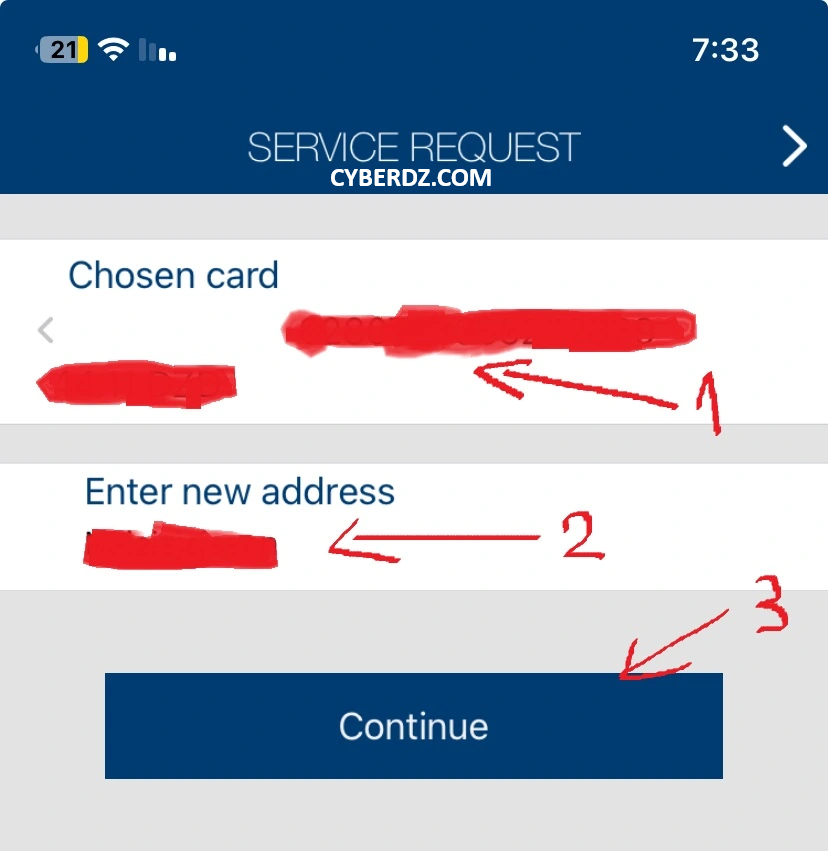 طريقة تغيير عنوان توصيل البطاقة الذهبية عبر بريدي موب