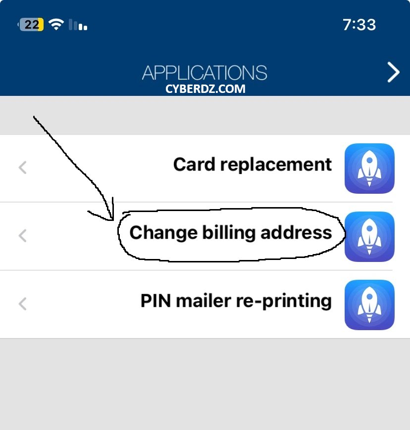 تغيير عنوان توصيل البطاقة الذهبية